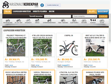 Tablet Screenshot of hasznaltkerekpar.com